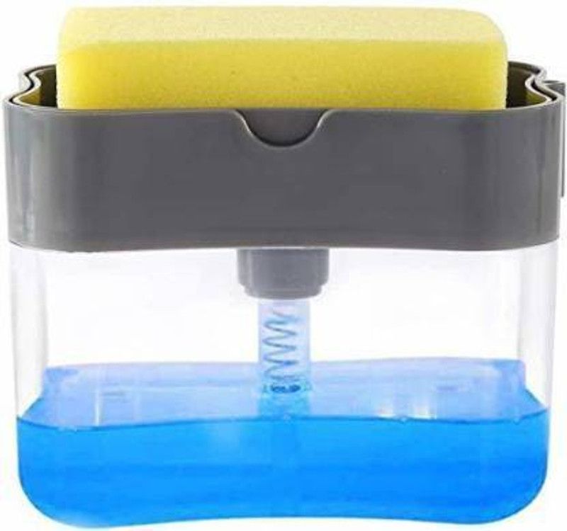 SEAVOKES 385 ml Gel, Foam, Soap Dispenser  (Clear, Grey)