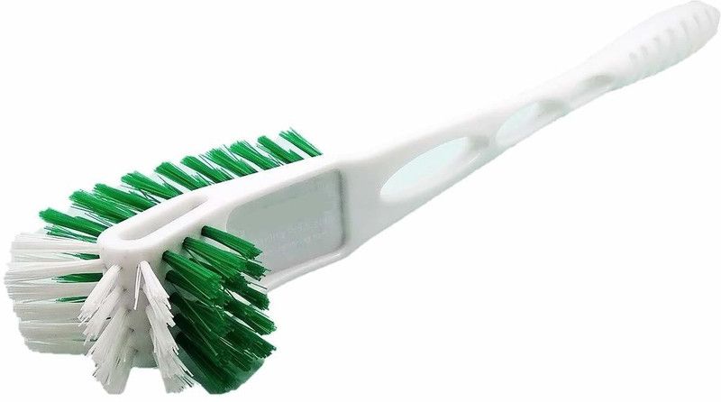 capnicks C-85 Double Side Long Strong Handle Toilet Brush  (White)