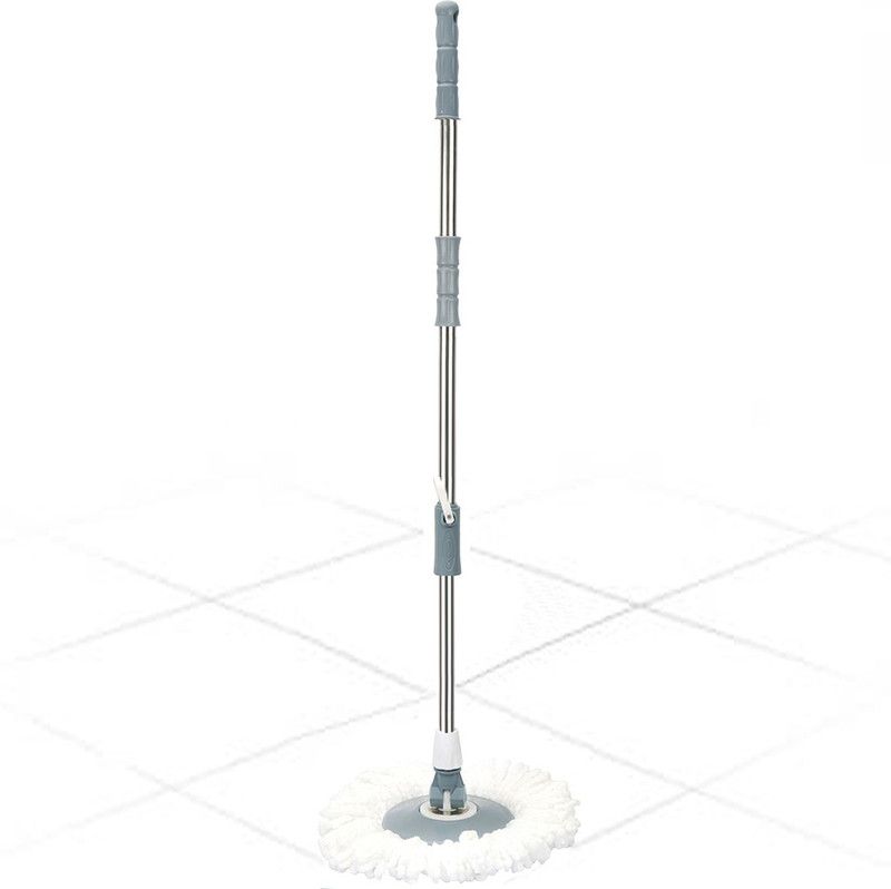 V-MOP Rod Classic Grey Mop Stick- India's Biggest Rod Set -Easy to fit for All Bucket Mops ( Made in India)-a4 String Mop  (White)
