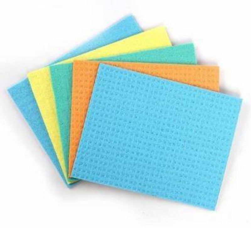 Tambi's Sponge Wipe For kitchen 5 pcs Scrub Sponge  (Large, Pack of 5)
