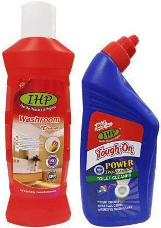 IHP Tough-On Triple Action Toilet Cleaner, Fight Odour, + Washroom cleaner NA (2 x 500 ml)  (2 x 250 ml)