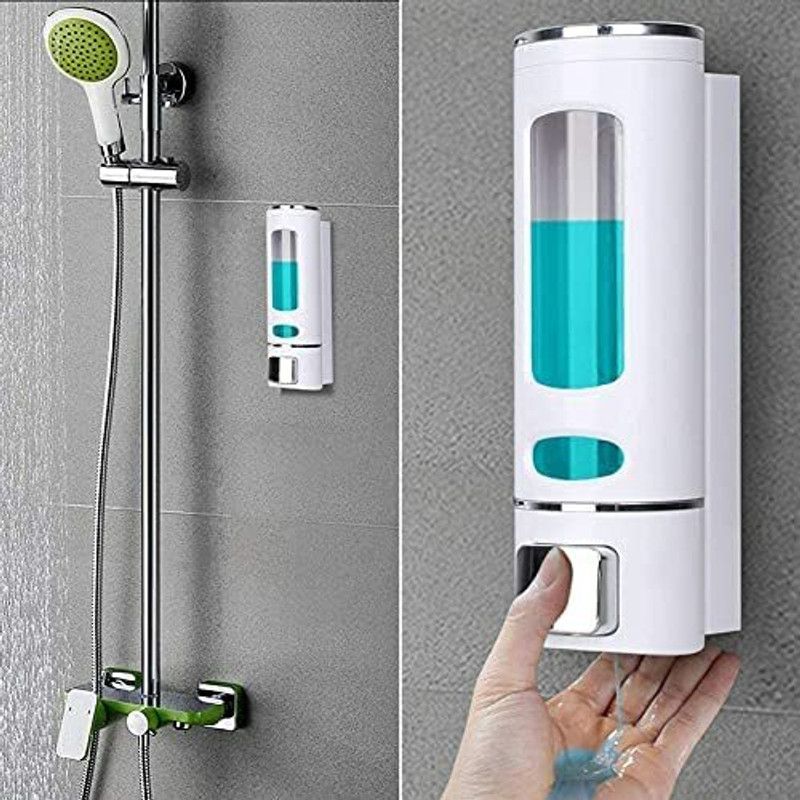 TOTAL HOME white Soap Dispenser Wall Mount Liquid Soap, Lotion & Shampoo Dispenser 400 Liquid Dispenser  (White)