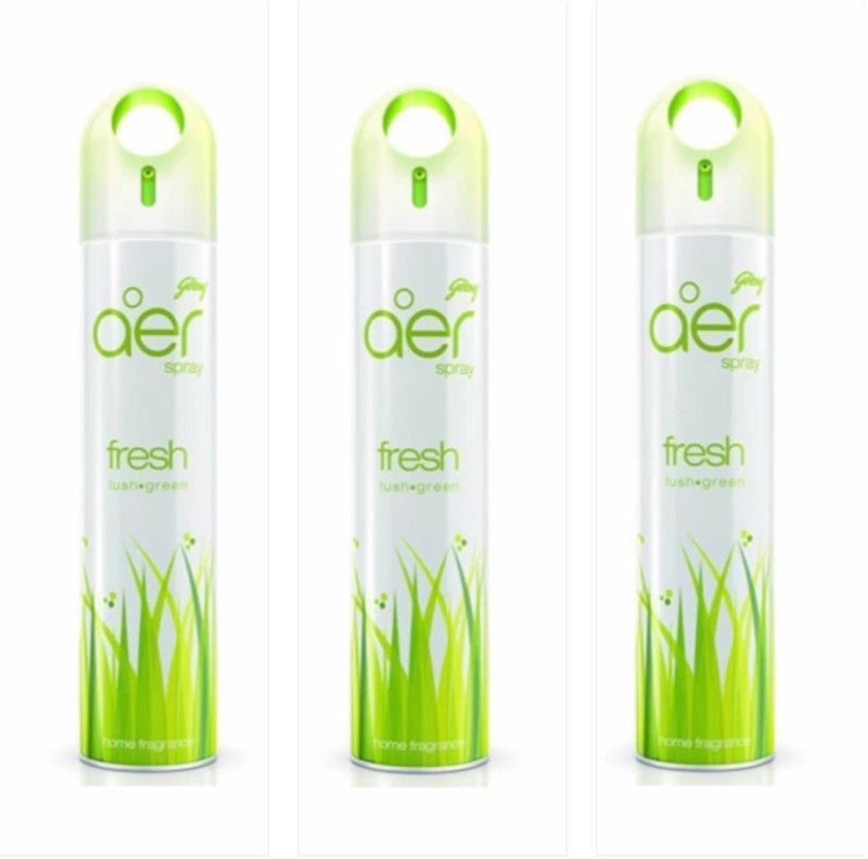 Godrej Aer Fresh Lush Green (PACK OF 3) Home Fragrance Spray  (3 x 270 ml)