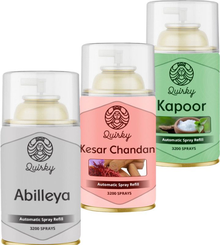 Quirky Abilleya, Kesar Chandan, Kapoor Automatic Spray  (3 x 300 ml)