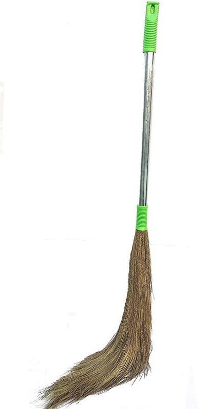 ORETIC Fiber Wet and Dry Broom  (Green, Silver, 2 Units)