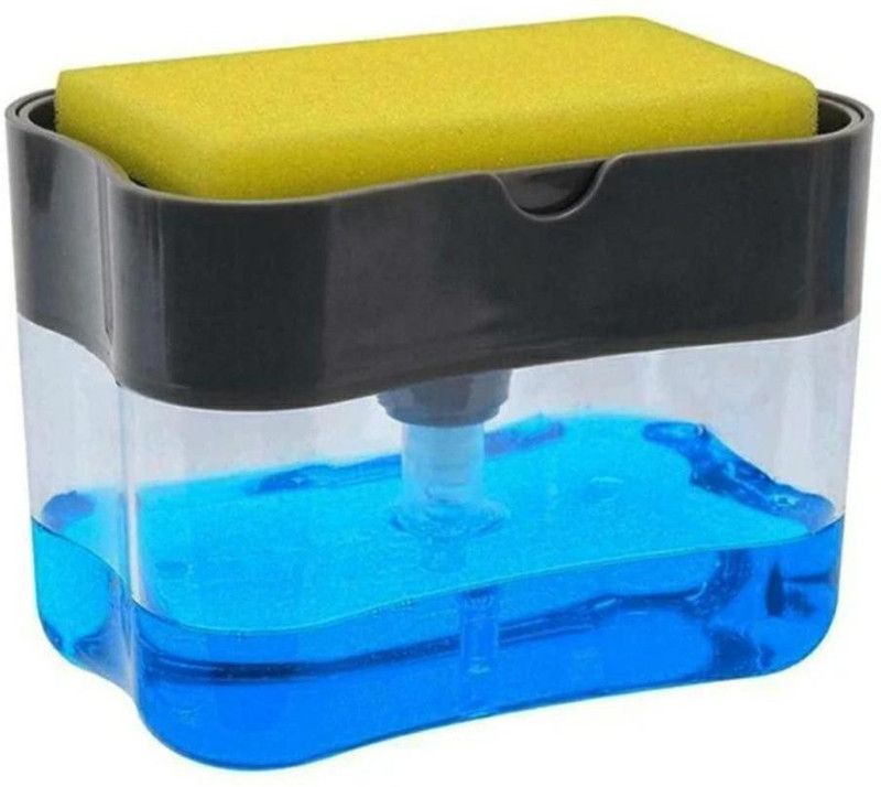ROHAJ 2 in 1 Soap Dispenser for Dishwasher Liquid Holder 180 ml Liquid Dispenser  (Black)