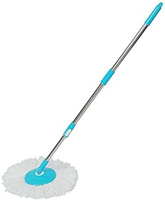 Affresh 360° Bucket Mop Full Stick (Stainless Steel) with Microfibre Refill Mop Set