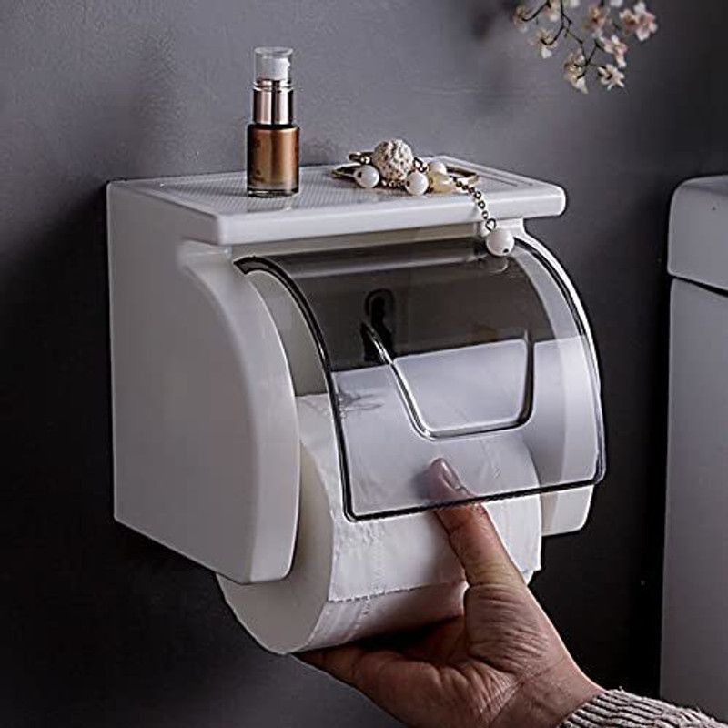 Jaxhom Toilet Paper Holder with Self Adhesive Toilet Paper Roll  (0 Sheets)