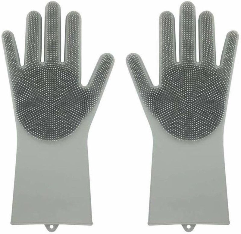 h.b.fashion Dish Washing Gloves, Wet and Dry Glove  (Large)