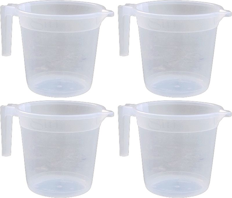 Jshree Plastic Bath Mug  (White 1.5)