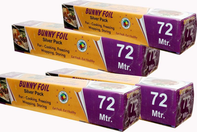 bunny Aluminium Foil Paper , 72 Meter Pack of 4 Aluminium Foil  (Pack of 4, 72 m)