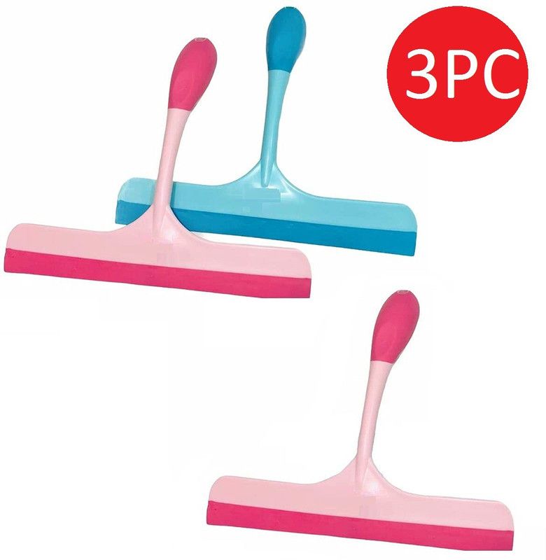 lukzer 3PC Non-Slip Hand-Held Wiper & Cleaning Squeegee Window Glass, Tiles, Kitchen Platform, Car, Auto Windshield Wiping Tool ( Kitchen Wiper  (Multicolor)