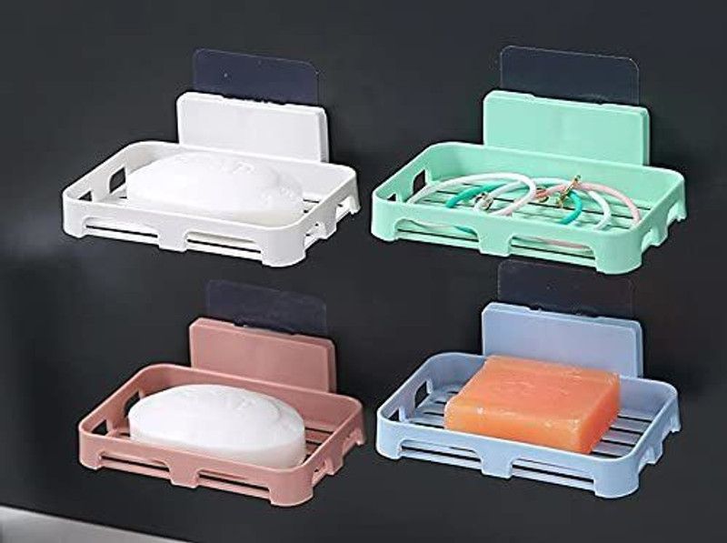 Comet Products Plastic Unbreakable Soap Stand For Bathroom/Soap case/WallMounted Soap Dish  (Multicolor)