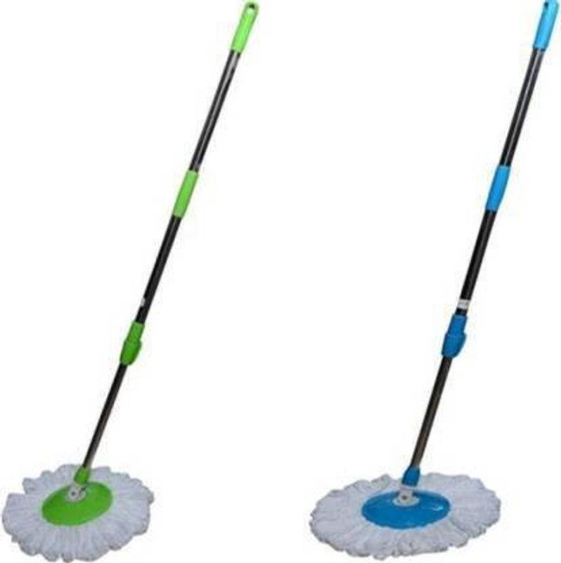 PKT HUB Combo set of 2 green and blue high quality steel mop rod set ( blue and green) Mop Rod  (Green, Blue)