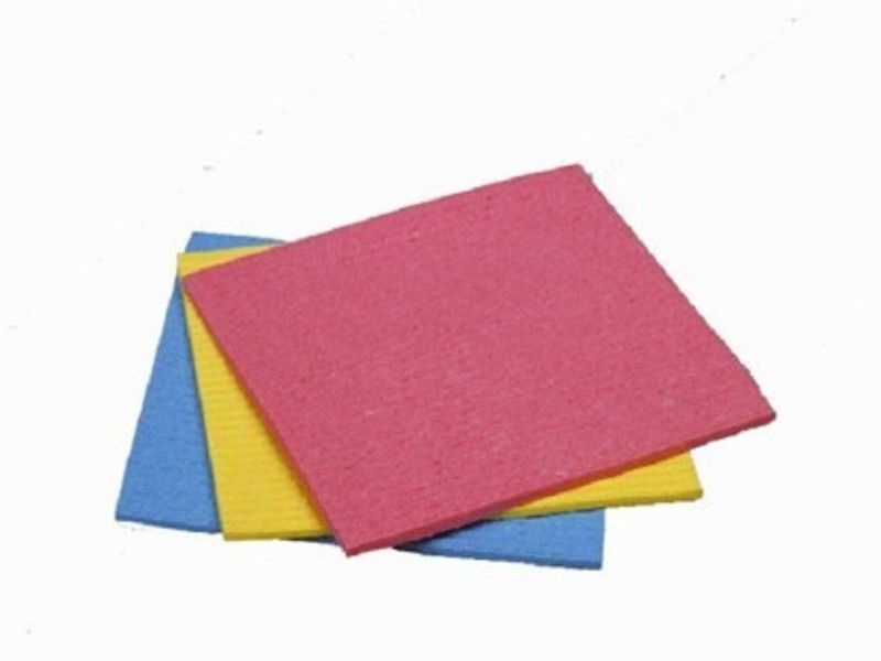 Kuisner Resuable Multicolor Cleaning Sponge Wipes for Kitchen and Home Cleaning Mop Sponge Wipe  (Regular, Pack of 3)