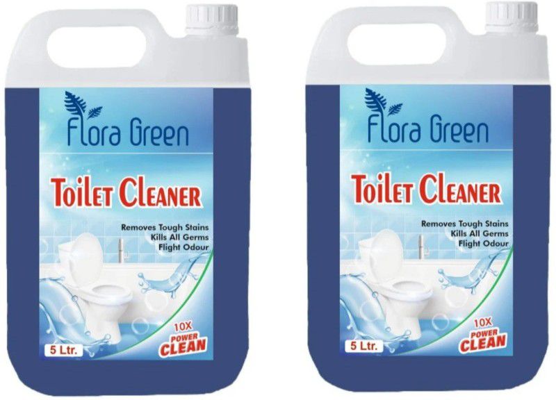 Flora Green Toilet Cleaner, suitable for all type of toilet,5 Litre*2 Toilet Cleaner liquid Gel Toilet Cleaner  (2 x 5000 ml)