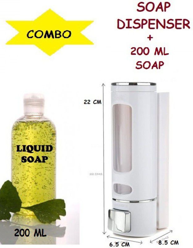 CIS soap dispenser 400 ml + liquid soap 200ml combo 400 ml Conditioner, Liquid, Lotion, Shampoo, Soap Dispenser  (White)
