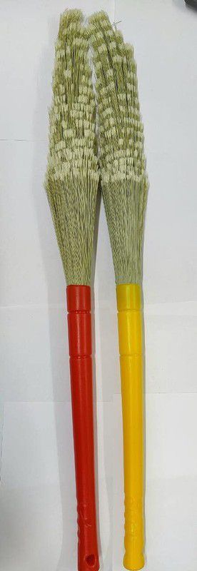 ORETIC Fiber Wet and Dry Broom  (Red, Yellow, 2 Units)