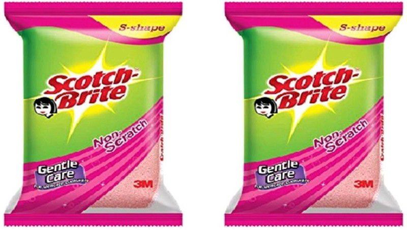 SCOTCH BRITE Non Scratch Sponge Scrub Sponge (Regular) Scrub Sponge  (Regular, Pack of 2)