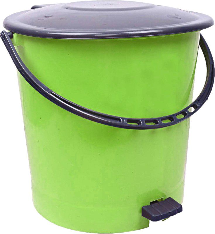 Plastic Dustbin  (Green, Black)