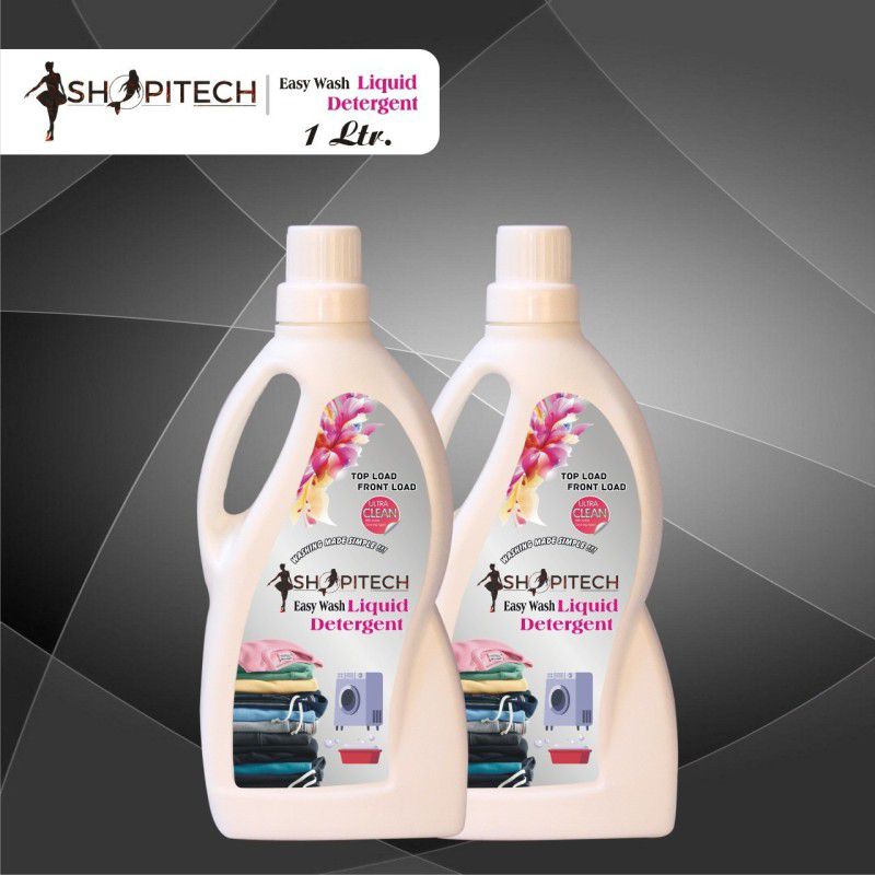 SHOPITECH Easy Wash Liquid Detergent -2 Liter Fresh Liquid Detergent (2000 ml) Detergent Powder 2000 ml  (Floral)