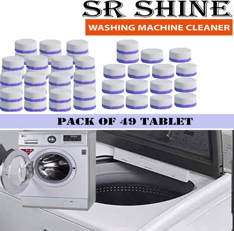 S R SHINE WASHING MACHINE TANK CLEANER TABLET PACK OF 49 Detergent Powder 980 g