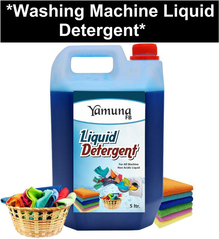 yamuna fb 5 LTR washing machine Liquid Detergent Laundry Front Load/Top Load/Bucket Wash (5 liter) Multi-Fragrance Liquid Detergent  (5 L)