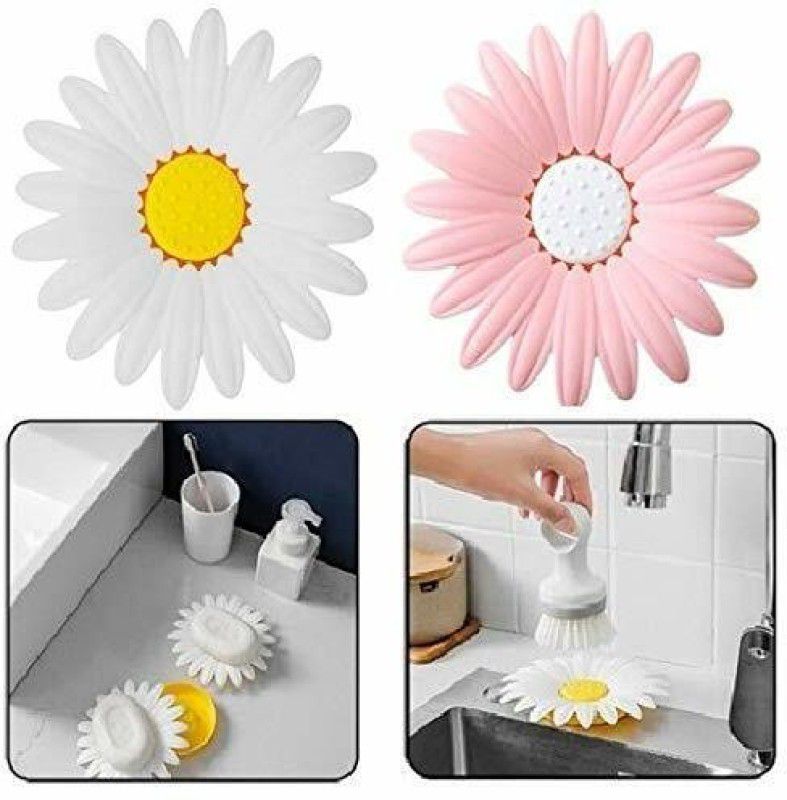 Richee Flower Shape Soap Holder Dish for Home  (Multicolor)