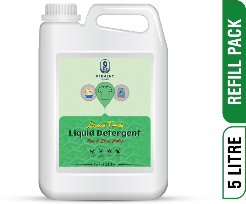 FERMENT ORGANICS Liquid Detergent ,Suitable for front and top load liquid detergent Refill Pack Herbs Liquid Detergent  (5000 ml)