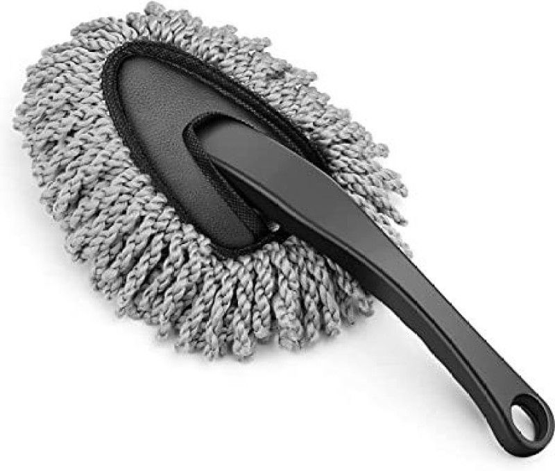 Aloud Creations Microfiber Mini Car Cleaning Duster with Handle, Detailing Brush Wet and Dry Duster