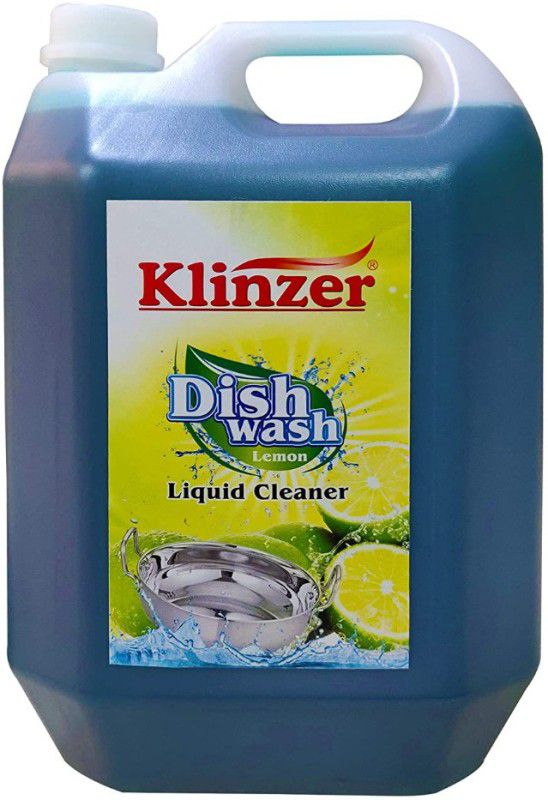 Klinzer Dishwash Liquid Gel Hygienic Refreshing Leaves No Residue Fast Cleansing - Lemon Dish Cleaning Gel  (Lemon, 5 L)