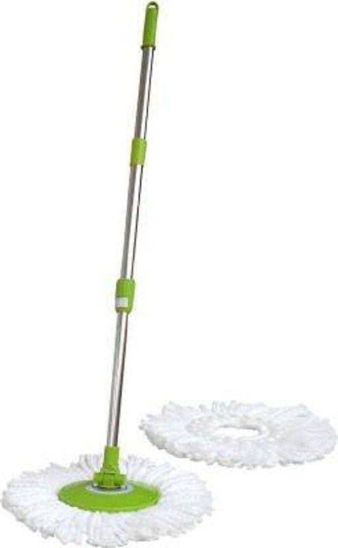 Sharry SH00018 Mop 360 Degree Rotating Mop stick with 1 Refill Wipes  (Green)