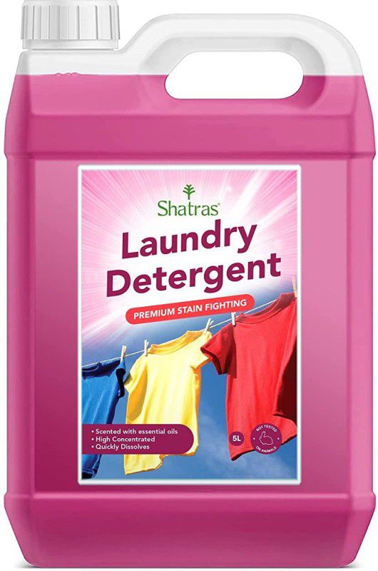Shatras Pink Lily Liquid Detergent, Suitable for Top-Load and Front Load Machine Lily Liquid Detergent  (5000 ml)