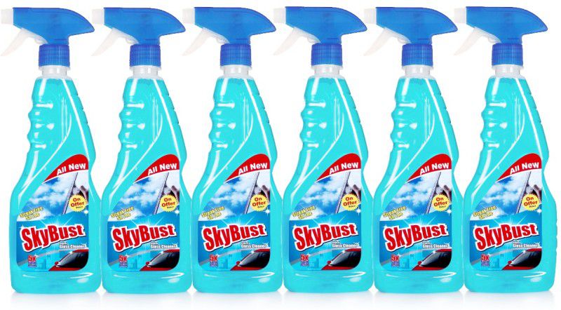 SkyBust Glass Cleaner with advanced sparkling shine booster formula  (6 x 500 ml)