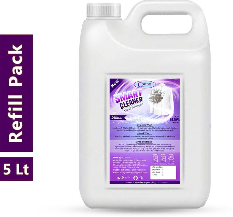 Couno White Field Detergent Liquid 5 Liter Lavender Liquid Detergent  (5 L)