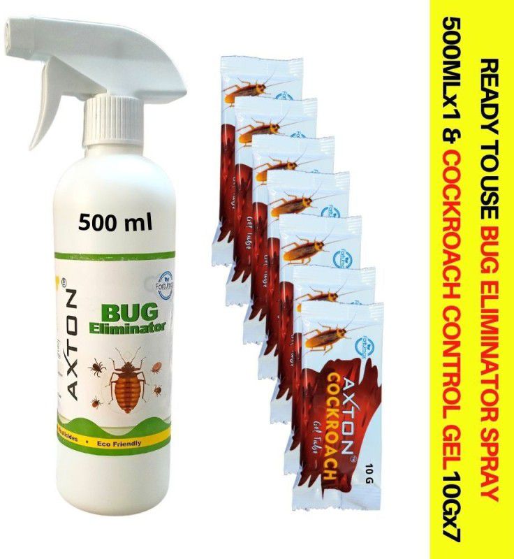 AXTON Best Bedbug Control Spray & Cockroach Control Gel  (8 x 71.25 g)