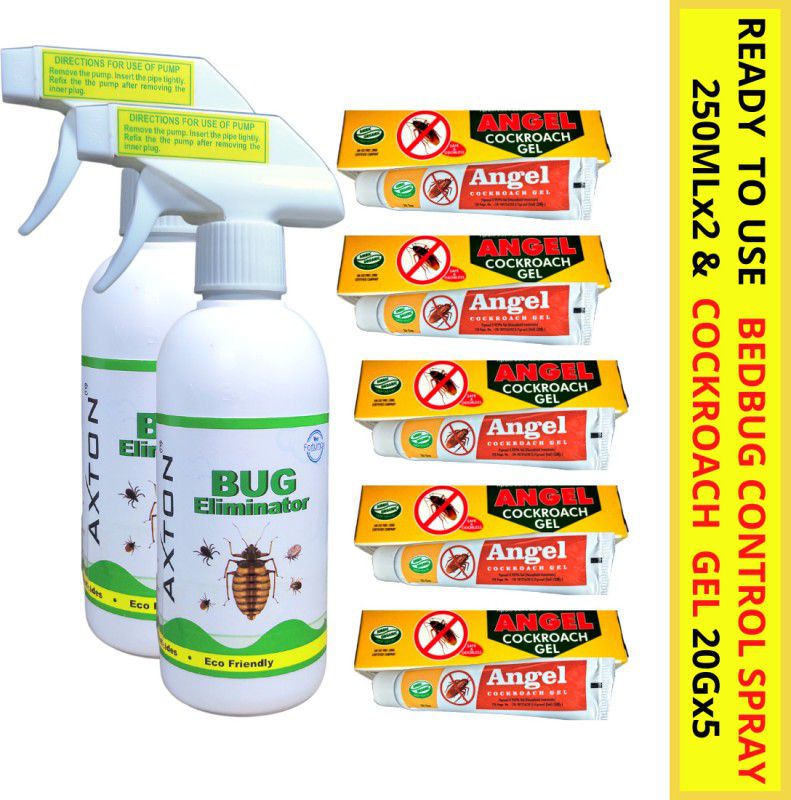 AXTON Powefull Bedbug Eliminator Spray & Cockroach Eliminator Gel Combo  (7 x 85.71 g)