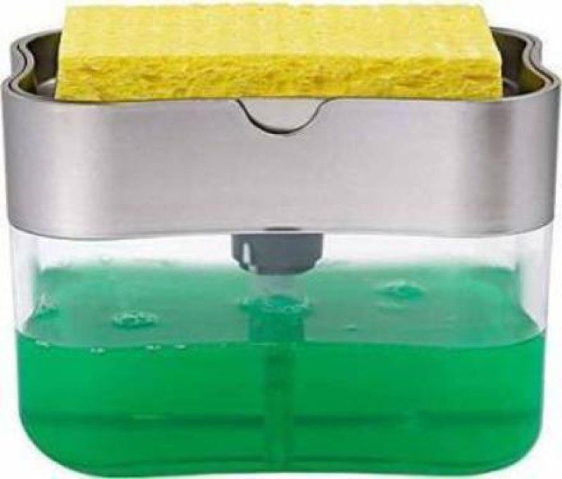 NIMJE Liquid Soap Dispenser Through Pump (380ml) 380 ml Liquid Plastic Bathroom Set  (Pack of 1)