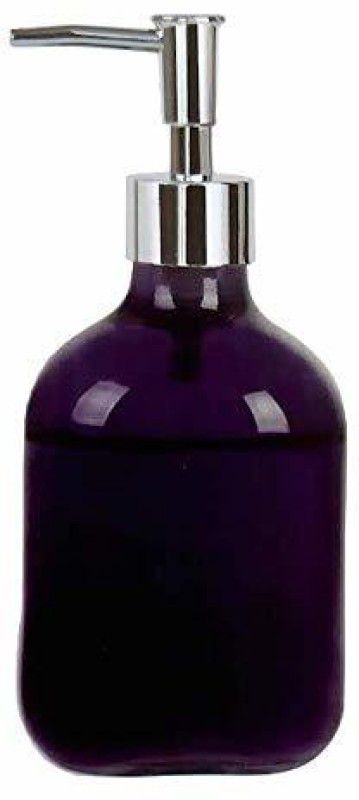 pbenterprise1920 Square Glass Soap Dispenser, Shower Lotion, Conditioner, Liquid Shampoo Pump  (Purple)