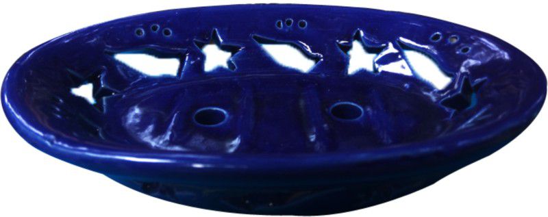 sawan shopping mart Ceramic Soap Tray, Soap dish, soap holder, Soap case, case(Blue)100% Ceramic  (Blue)