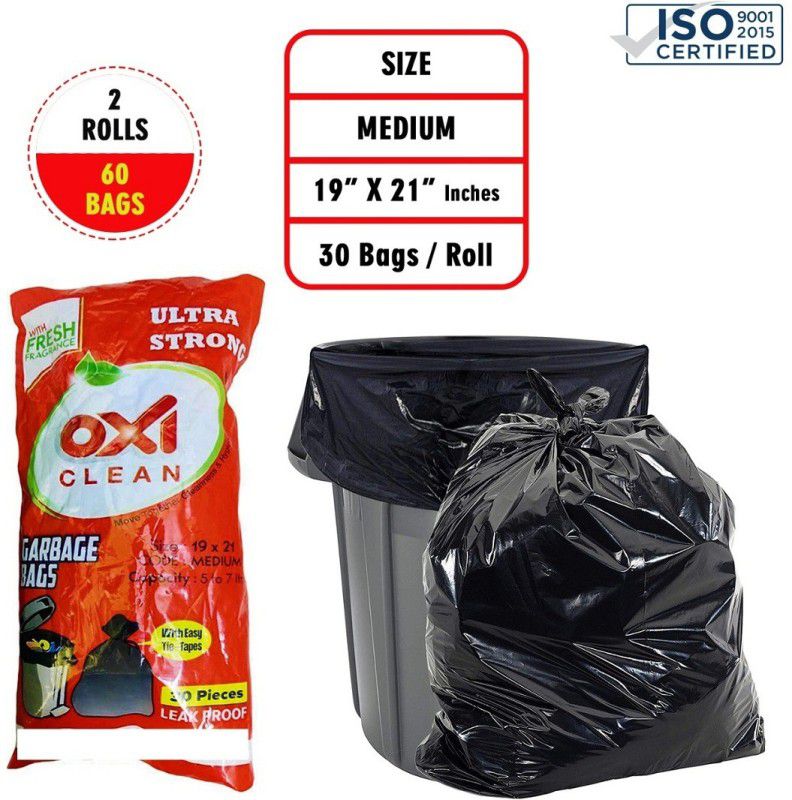 Oxi Clean blimgarbage02 Medium 1 L Garbage Bag  (60Bag )