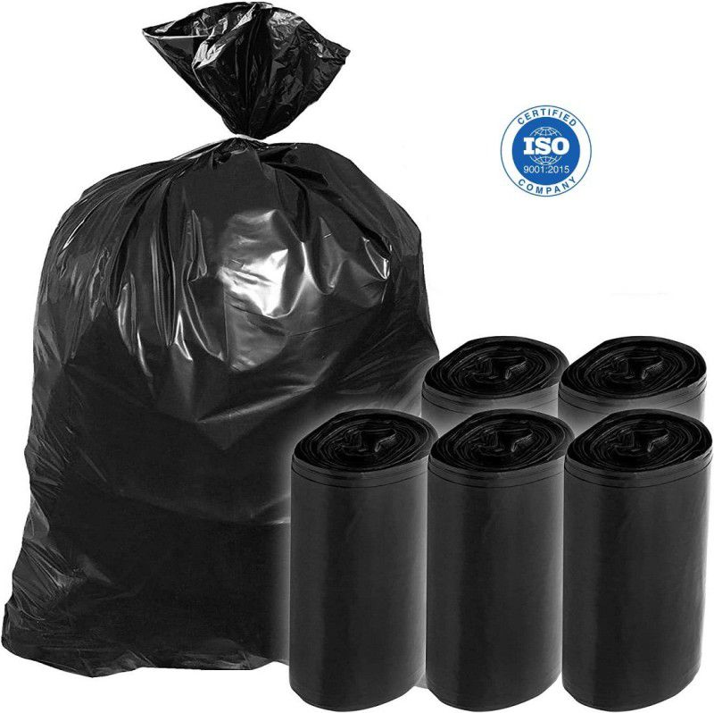 GCG PACK garbageblackm006 Medium 180 L Garbage Bag  (6Bag )