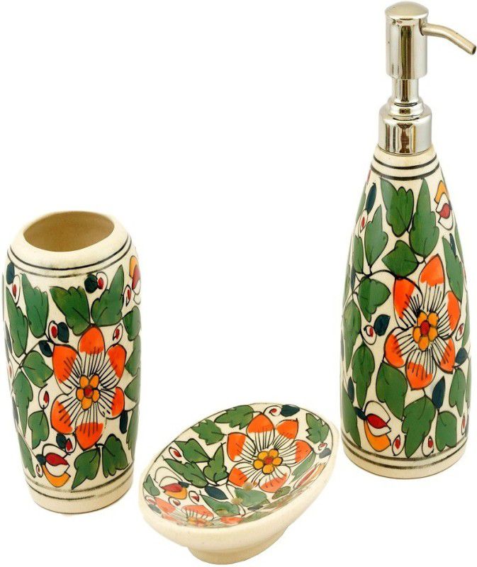 Yourowndcor Handmade Decorated Floral Design Ceramic Bath Decor Bathroom Accessory Ceramic Toothbrush Holder