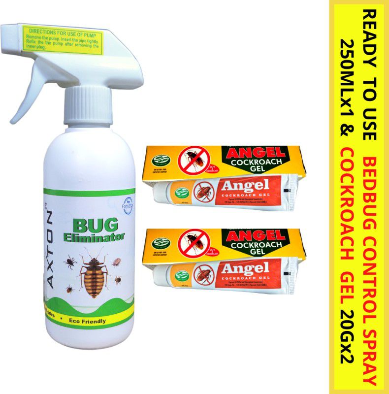 AXTON Powefull Bedbug Eliminator Spray & Cockroach Eliminator Gel Combo  (3 x 96.67 g)