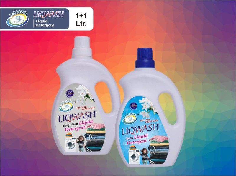 LIQWASH Easywash-Matic liquid detergent (2000ml) toploal,frontload Classic Liquid Detergent  (2 x 1 L)