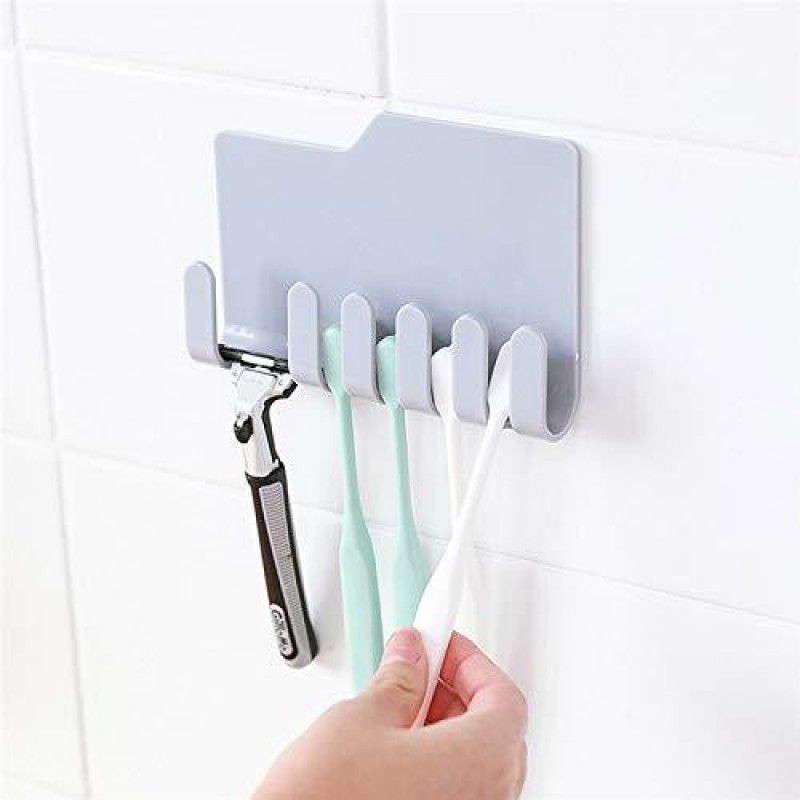 IDREAM Wall Mounted Toothbrush Holder Plastic Toothbrush Holder  (Grey, Wall Mount)