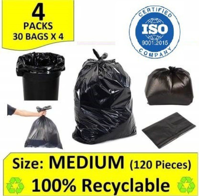 GCG PACK Garbage Bag - 19x20 inches (Pack of 4, 120 Pieces, Small) Small 13 L Garbage Bag (120Bag ) Medium 13 L Garbage Bag  (120Bag )
