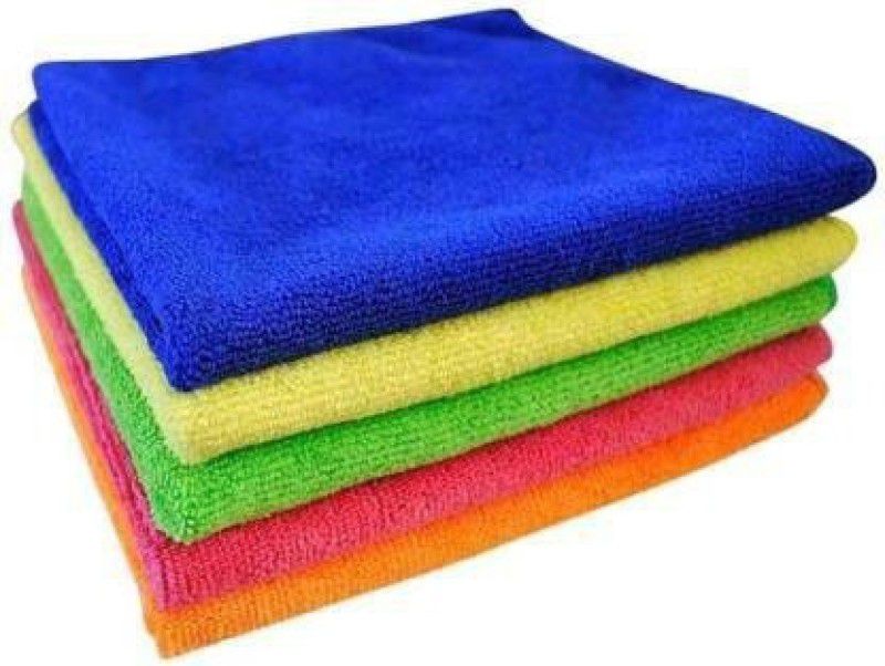 Anvil Automotive Cloth For Bike,Car,Kitchen Wet and Dry Microfiber Cleaning Cloth  (5 Units)