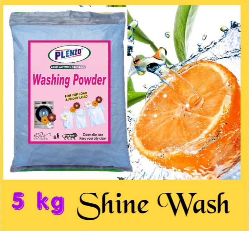 Plenzo Shine wash A (5kg) Detergent Powder 5 kg  (Lemon)