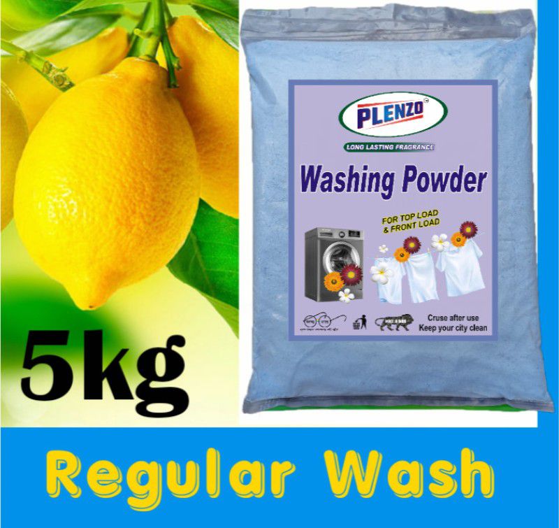 Plenzo Regular Wash A (5kg) Detergent Powder 5 kg  (Lemon)